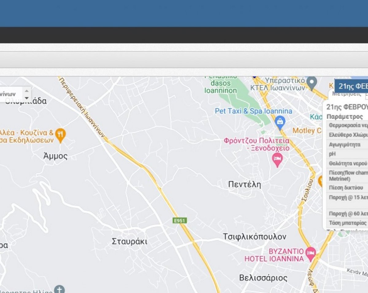 Προμήθεια και εγκατάσταση ολοκληρωμένου συστήματος μείωσης διαρροών του δικτύου ύδρευσης ΔΕΥΑ Ιωαννίνων